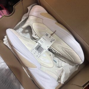 Adidas Ozelle Cream and White Sneakers